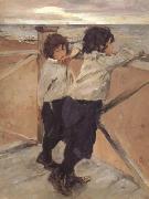 Valentin Aleksandrovich Serov The Children Shasha and Iura Serov (nn02) oil painting